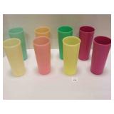 Vintage Tupperware Drinking glasses 16 oz Hot pink