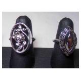 1975 AVON Rosamonde Silver Tone Rose Flower Ring