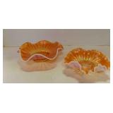 Antique 8" Dugan "Stippled Flower" Carnival Glass