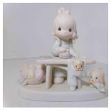 "Press On" Precious Moments Ceramic Figurine with