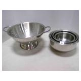 4 pc Stainless Steel Mixing bowls, Large Stainless