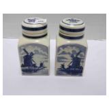 Blue Del Made in Holland Ceramic containers