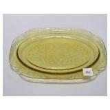 Amber Federal Glass Madrid Platter