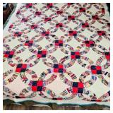 Vintage Quilt Hand Pieced, machine quilted