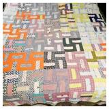 Vintage Quilt Hand Pieced, machine quilted