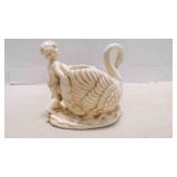 Vintage Ceramic Swan Planter Figurine w/Brown