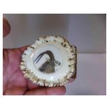 Vintage Handcraft ed Elk Antler Burr Belt Buckle