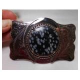 Western Style Belt Buckle w/Scroll Engraving &