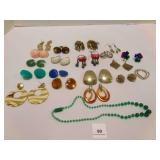 19 pairs earrings of Fashion Costume Jewelry