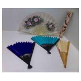 Plastic w/Cloth & Lace Branson MO Souvenir Fan