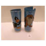 Pepsi 1973 Tazmanian Devil & Daffy Duck Glasses