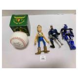 Babe Ruth replica signed Baseball, Woody, Batman