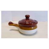 Ceramic French Onion Soup Crock With Handle & Lid