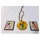 Vintage Ted DeGrazia Hand Painted "Sunflower Girl"