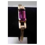 1975 AVON Plaza IV Collection Gold Tone Bangle