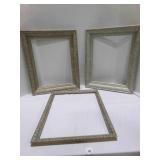 3 Wood Gray Wood frames w/Mica Glitter