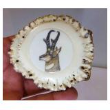 Vintage Handcraft ed Elk Antler Burr Belt Buckle
