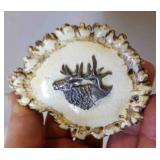 Vintage Handcraft ed Elk Antler Burr Belt Buckle