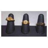 Vintage AVON Gold Tone Belt Buckle Ring - 1982