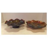 Northwood 9" Amethyst Iridescent Carnival Glass