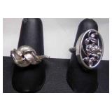 1975 AVON Rosamonde Silver Tone Rose Flower Ring