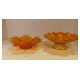 Vintage 9" Fenton Marigold Carnival Glass Bowl