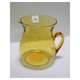 Amber glass Pitcher -vintage