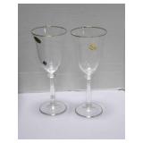 Czech Republic Crystal Glass goblets hand made