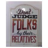 Hanging Metal Sign "Don