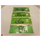 Mid Century Script House Numbers-black metal