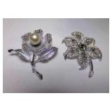 1967 Moonflower Sarah Coventry Brooch & 1966 Sarah