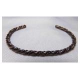Vintage Navajo Sterling Silver Twisted Rope Cuff
