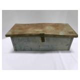 Vintage Metal Tool Box for Tractor 18x6x7"
