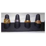 AVON Silver Tone Band - AVON Gold Tone Filigree