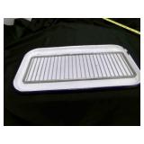 Heavy White w/blue trim refrigerator tray