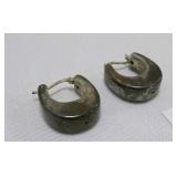 Fat Hoop Earrings sterling silver no marks