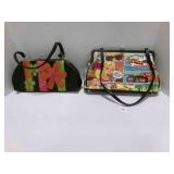 2 cute fashion snap shut hand bags purses