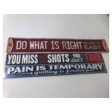 3 Hanging Metal Signs - "Do What Is Right