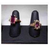 Vintage AVON Faux Amethyst Purple Emerald Cut