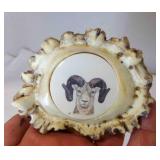 Vintage Handcraft ed Elk Antler Burr Belt Buckle