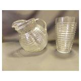 Vintage Anchor Hocking Manhattan Clear Glass Ball