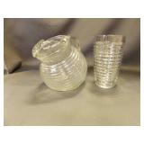 Vintage Anchor Hocking Manhattan Clear Glass Ball