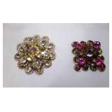 Vintage Faux Kramer Rhinestone Brooch & Vintage
