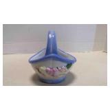 Vintage Porcelain Small Basket Figurine w/Handle