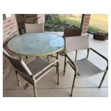WICKER PATIO TABLE