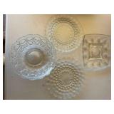 ASSORTMENT  OF CLEAR GLASS DISHES, BOWLS, ETC