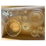CLEAR GLASS, DISHES, GLASSES