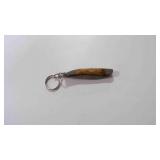 Miniature Damascus steel folding pocket knife