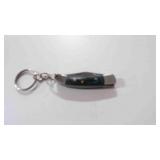 Miniature Damascus steel folding pocket knife