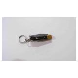 Miniature Damascus steel folding pocket knife